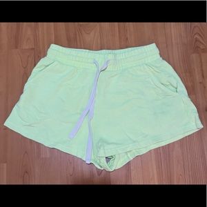 Neon green shorts xs/s comfy